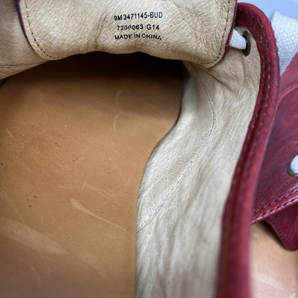 Frye Melanie Leather Sneakers Low Top Lace Up Burnt‎ Red Size 9M - Picture 11 of 12